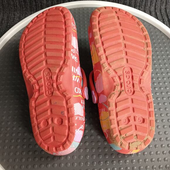 Crocs Sweethearts Valentines Junior Lined Sandals Red - Picture 7 of 8